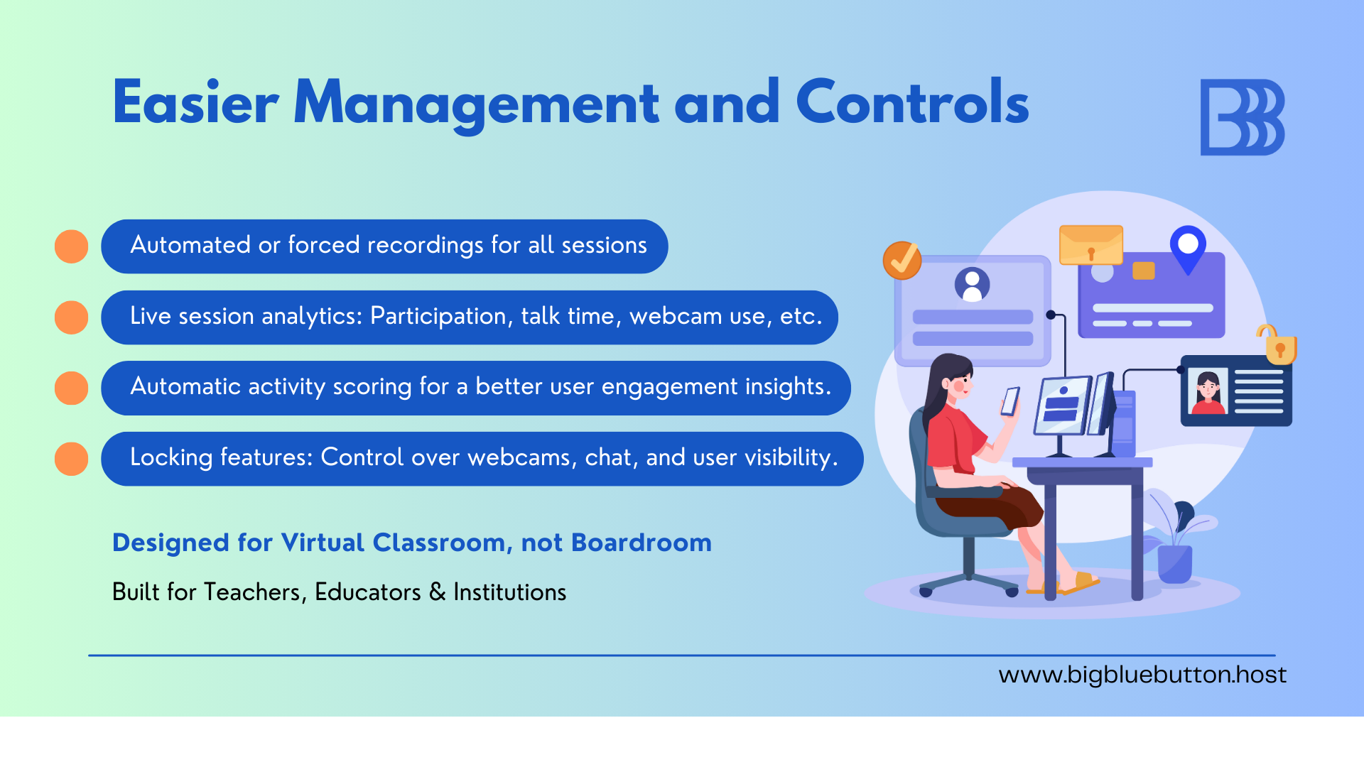 Session management in BigBlueButton